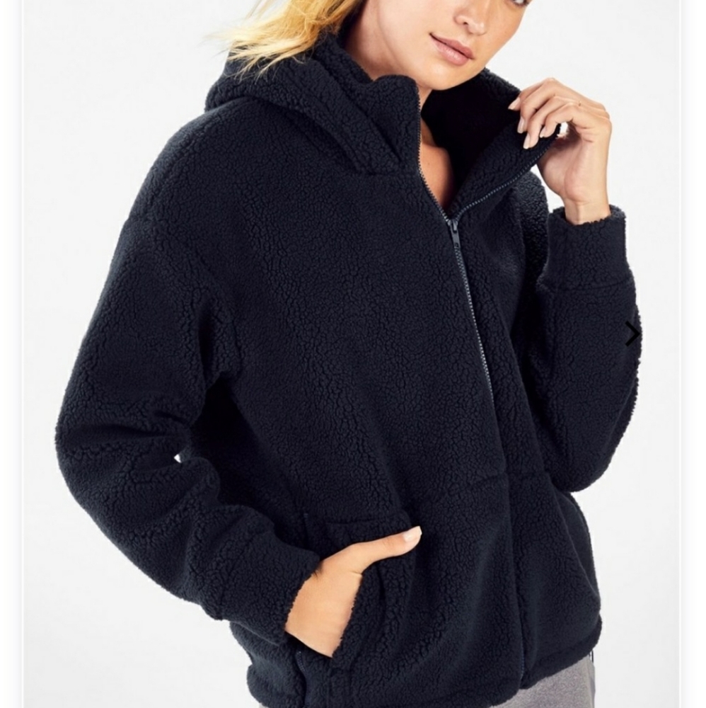 FABLETICS Lotta Sherpa Winter Jacket Black